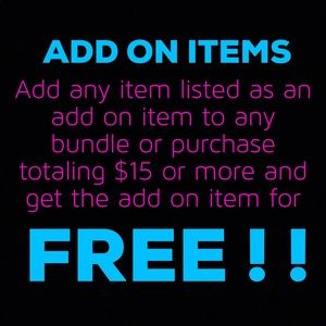 🎉 FREE add on items🎉